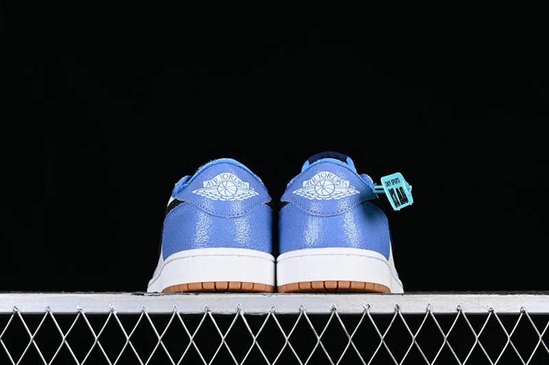All categories Air Jordan Jordan series basketball shoes Air Jordan 1 Low Z version Air Jordan 1 Low AJ1 Joe 1 black and white blue burst pattern low-top cultural basketball shoes DZ0791-102